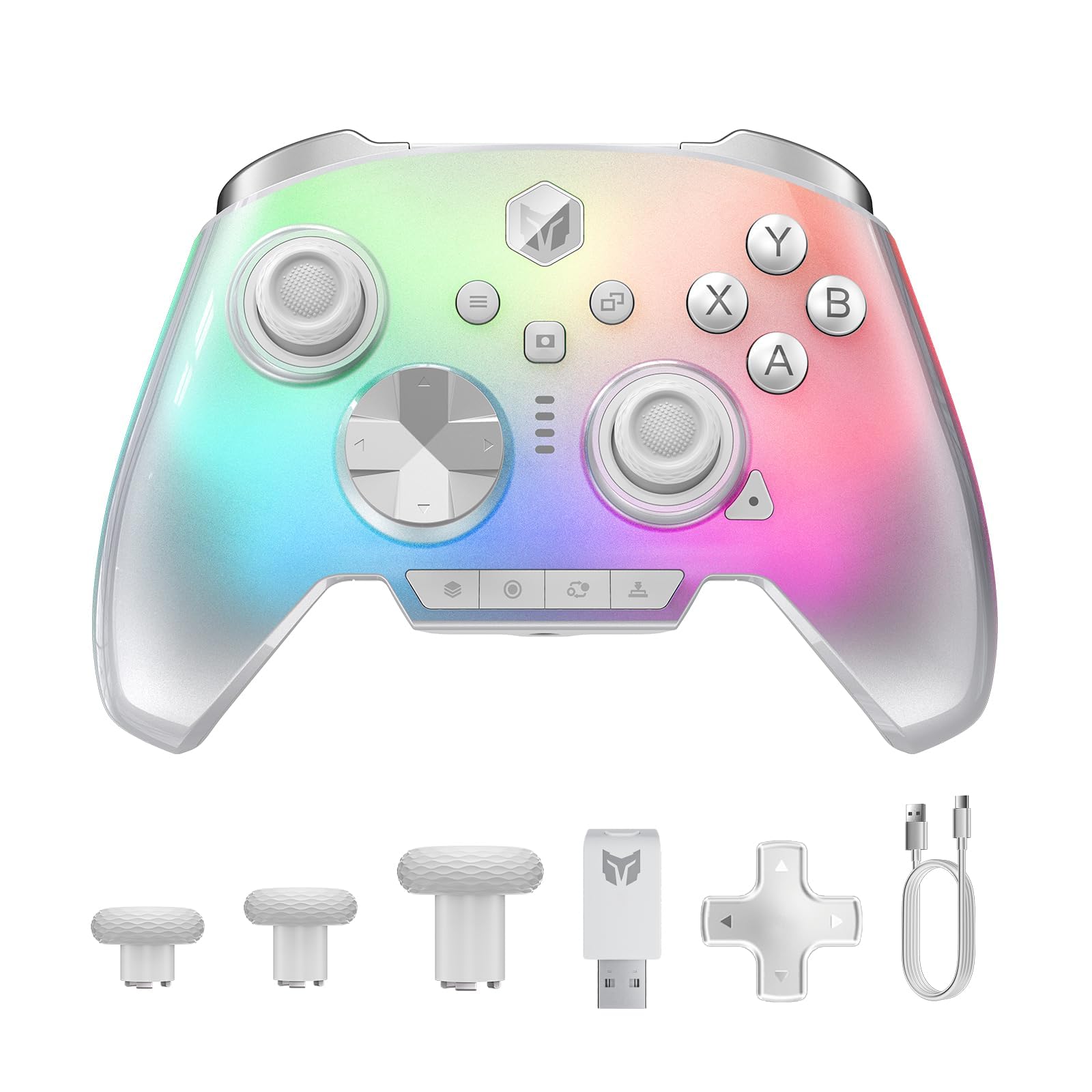 RAINBOW 3コントローラー & Wingman FG2 セット BIGBIG WON Rainbow 3 Wireless PC Gaming Controller Capacitive